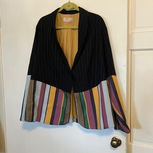 Colorful Striped Women's Blazer